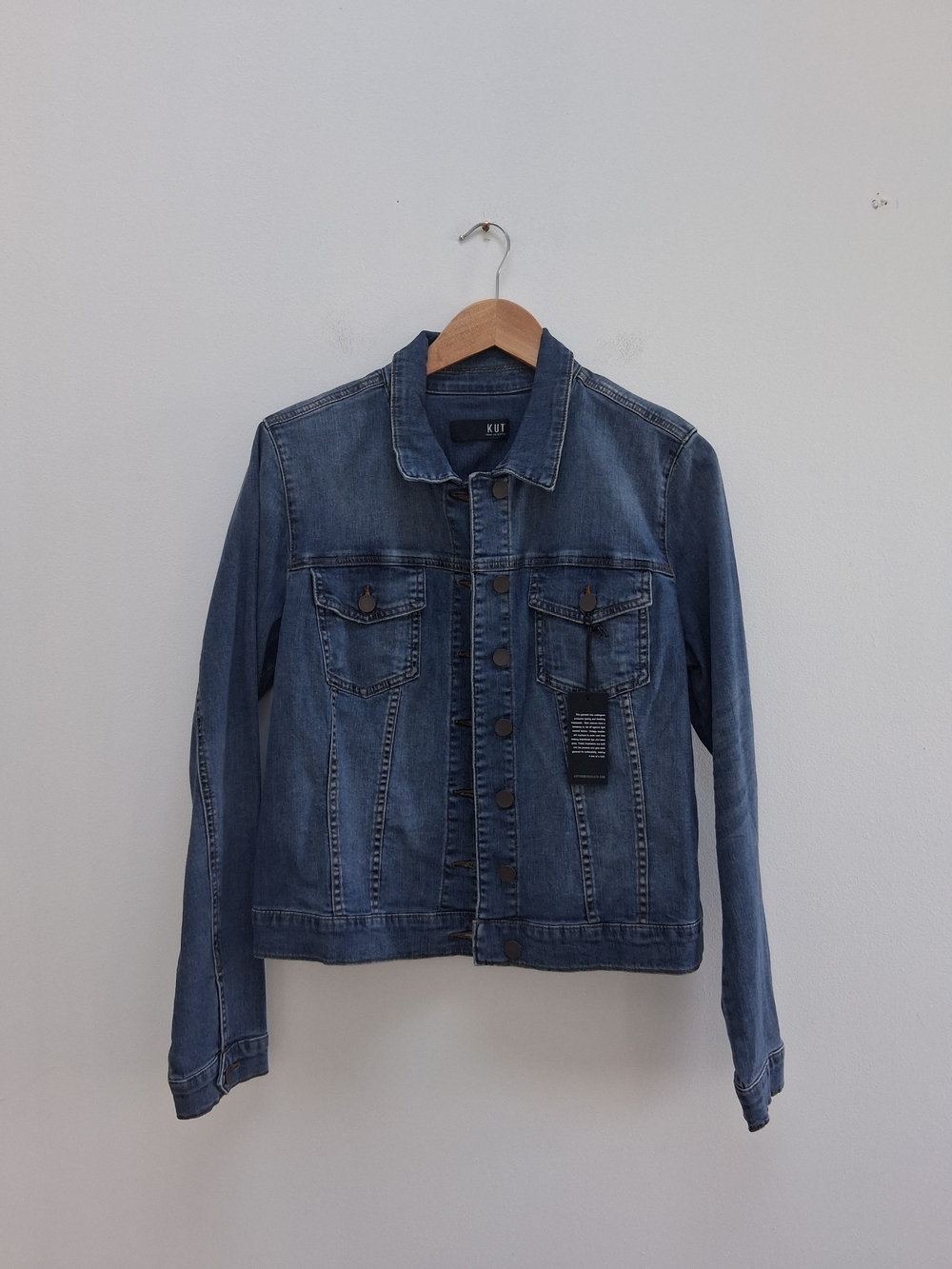 Kut from the Kloth Helena Denim Jacket Women's Size XL NEW Classic Casual